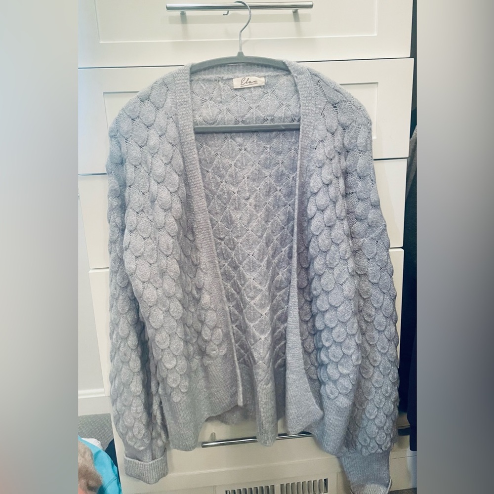 Elan powder blue carigan sweater!